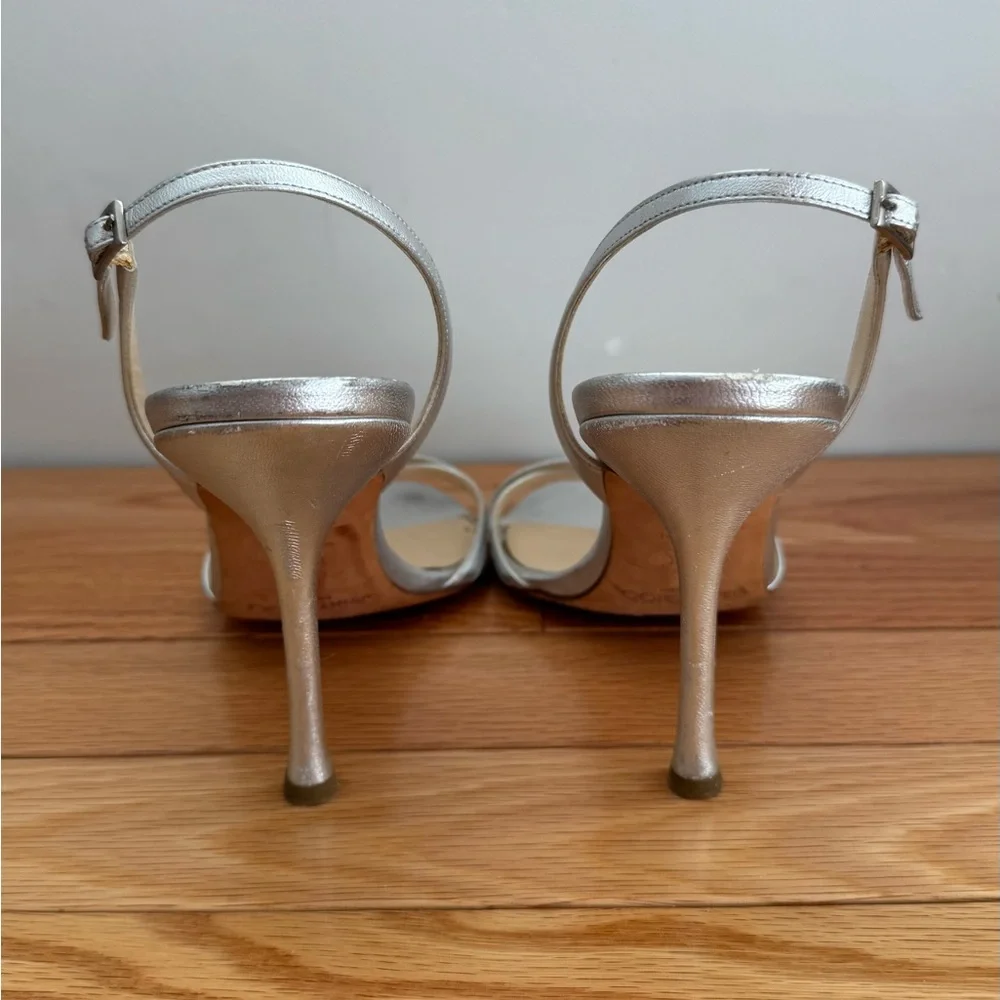 Jimmy Choo Silver Strappy Heels for Women size 38.5 - Picture 6 of 7